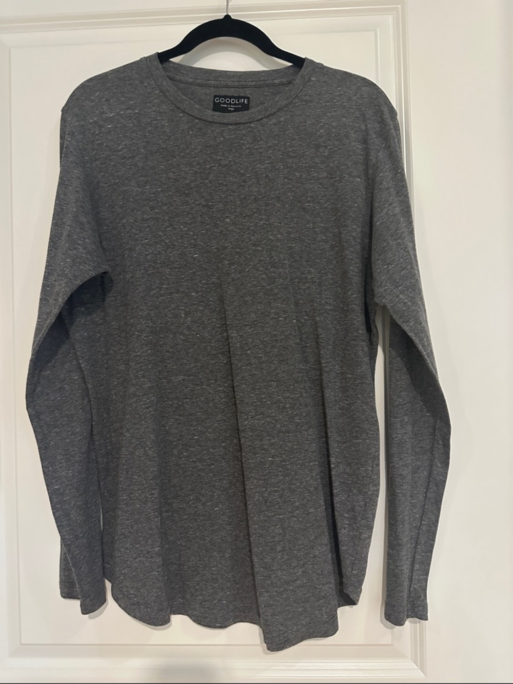 Goodlife Men's Long Sleeve Crewneck Tee - Heather Gray